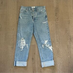 Agolde High Rise Women Jeans in Light Blue